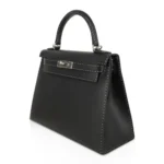 Hermès Limited Edition Kelly 28 Black Veau Graine Monsieur Palladium Hardware