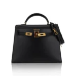 Hermès Micro Kelly 15 Sellier Black Box Calfskin Gold Hardware