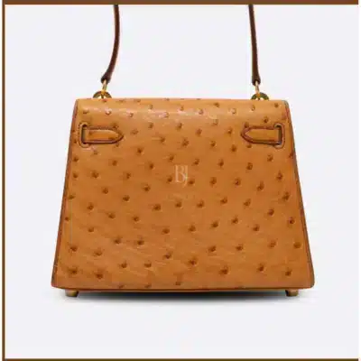 Hermès Mini Kelly 20 Cognac Ostrich Gold Hardware