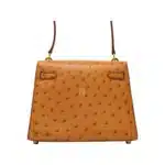 Hermès Mini Kelly 20 Cognac Ostrich Gold Hardware