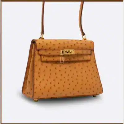 Hermès Mini Kelly 20 Cognac Ostrich Gold Hardware