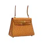 Hermès Mini Kelly 20 Cognac Ostrich Gold Hardware