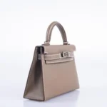 Hermès Mini Kelly 20 Etoupe Madame Palladium Hardware