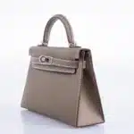 Hermès Mini Kelly 20 Etoupe Madame Palladium Hardware