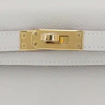 Hermès Mini Kelly 20 Gris Pale Epsom Gold Hardware