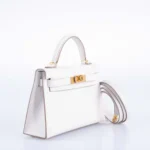 Hermès Mini Kelly 20 Gris Pale Epsom Gold Hardware