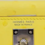 Hermès Mini Kelly 20 II Jaune Citron Ostrich Palladium Hardware