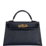 Hermès Mini Kelly 20 II Sellier Black Epsom Gold Hardware