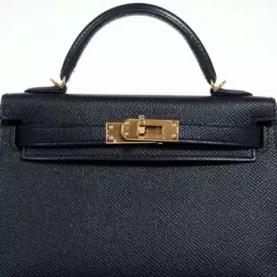 Hermès Mini Kelly 20 II Sellier Black Epsom front2