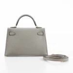 Hermès Mini Kelly 20 II Sellier Gris Asphalte Epsom Gold Hardware