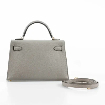 Hermès Mini Kelly 20 II Sellier Gris Asphalte Epsom Gold Hardware