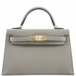 Hermès Mini Kelly 20 II Sellier Gris Asphalte Epsom Gold Hardware