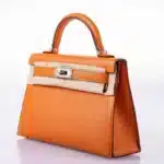 Hermès Mini Kelly 20 II Sellier Orange Verso Gold Chevre Palladium Hardware