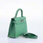 Hermès Mini Kelly 20 II Sellier Verso Cactus & Bleu Atoll Epsom Palladium Hardware