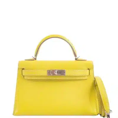 Hermès Mini Kelly 20 Lime Chèvre Palladium Hardware