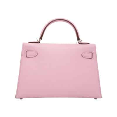 Hermès Mini Kelly 20 Mauve Sylvestre Epsom Palladium Hardware