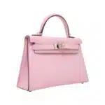 Hermès Mini Kelly 20 Mauve Sylvestre Epsom Palladium Hardware Luxury replica handbags