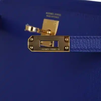 Hermès Mini Kelly 20 Sellier Blue de Royal Chevre Gold Hardware