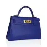 Hermès Mini Kelly 20 Sellier Blue de Royal Chevre Gold Hardware