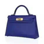 Hermès Mini Kelly 20 Sellier Blue de Royal Chevre Gold Hardware