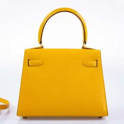 Hermès Mini Kelly 20 Sellier Jaune Courchevel Gold Hardware