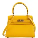 Hermès Mini Kelly 20 Sellier Jaune Courchevel Gold Hardware