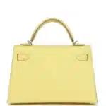 Hermès Mini Kelly 20 Sellier Limoncello Chevre Palladium Hardware