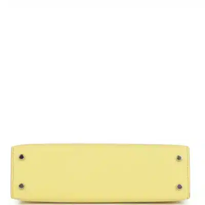 Hermès Mini Kelly 20 Sellier Limoncello Chevre Palladium Hardware