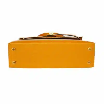 Hermès Mini Kelly 20 Sellier Moutarde Chevre Mysore Gold Hardware