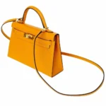 Hermès Mini Kelly 20 Sellier Moutarde Chevre Mysore Gold Hardware