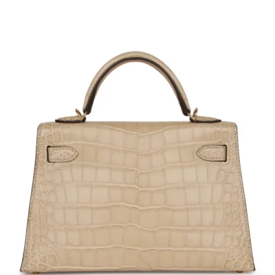 Hermès Mini Kelly 20 Trench Matte Alligator Mississippiensis Gold Hardware