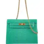 Hermès Mini Kelly II Danse Menthe Niloticus Lizard Gold Hardware