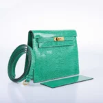 Hermès Mini Kelly II Danse Menthe Niloticus Lizard Gold Hardware