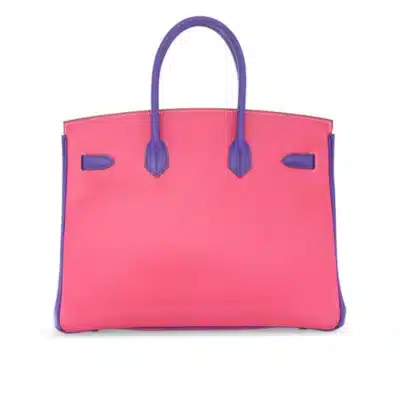 Hermès HSS 2013 Custom Birkin 35 Rose Tyrien And Ultraviolet Epsom Palladium Hardware