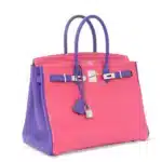 Hermès HSS 2013 Custom Birkin 35 Rose Tyrien And Ultraviolet Epsom Palladium Hardware