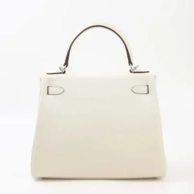 Hermès Rare Collectible 2021 Kelly 25 Nata Swift In & Out Palladium Hardware handbag dupes