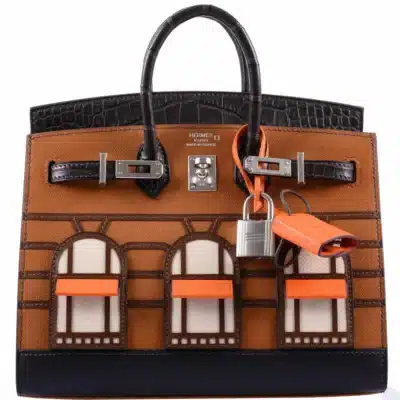 replica hermes bags Hermès HSS Rare Collectible Birkin 20 Sellier Gold Madame & Ebene Matte Alligator Missipensis Day Faubourg Palladium Hardware