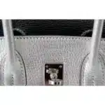 Hermès Rare Collectible Birkin 25 Metallic Silver Chevre Palladium Hardware