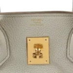 Hermès Rare Collectible Birkin 30 Beton Togo & Canvas 3 In 1 Handbag Gold Hardware