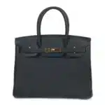 Hermès Rare Collectible Birkin 30 Black Swift, Togo & Toile H 3 In 1 Handbag Gold Hardware