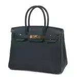 Hermès Rare Collectible Birkin 30 Black Swift, Togo & Toile H 3 In 1 Handbag Gold Hardware