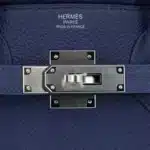 Hermès Rare Collectible Birkin 30 Blue Sapphire Togo, Swift, & Canvas 3 In 1 Handbag Palladium Hardware