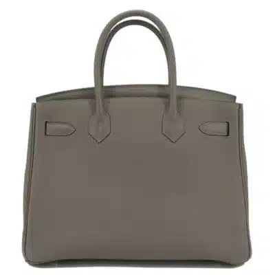 Hermès Rare Collectible Birkin 30 Gris Meyer Togo & Canvas 3 In 1 Handbag Palladium Hardware