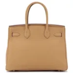 Hermès Rare Collectible Birkin 30 Retourne Biscuit Togo, Toile H, & Swift 3 In 1 Handbag Gold Hardware