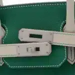 Hermès Rare Collectible Birkin 30 Vert Vertigo Epsom Matte Personal Handbag Silver Hardware