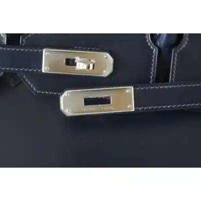 Hermès Rare Collectible Birkin 35 Blue Marine Coveted Box Calfskin Palladium Hardware