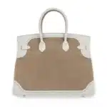 Hermès Rare Collectible Birkin 35 Ghillies Gris Perle/Gris Caillou/Blanc Grizzly Evercolor Palladium Hardware