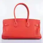 Hermès Rare Collectible Birkin 42 II “Shoulder Birkin" Vermillion Clemence JPG Shoulder Palladium Hardware