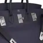 Hermès Rare Collectible Birkin 50 Bi-Color Blue Nuit and Black Togo HAC Palladium Hardware