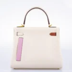 Hermès Rare Collectible Kelly 25 Nata Swift Colormatic Gold Hardware